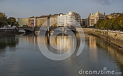 The wonderfull city of San Sebastian Editorial Stock Photo