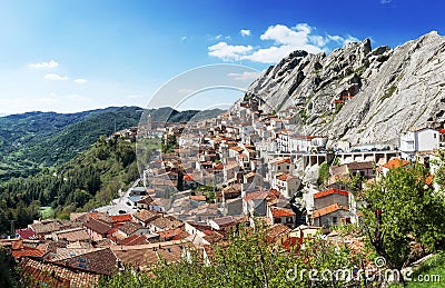 Wonders of Italy - the town of Pietrapertosa built in the mountain Stock Photo