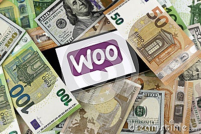 WooCommerce editorial. Illustrative photo for news about WooCommerce - an open-source e-commerce plugin for WordPress Editorial Stock Photo