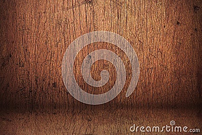 Wood backdrops background. Blank vintage studio made from wooden shelf Stock Photo