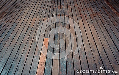 Wood background, perspective wooden floor. vintage tone. Stock Photo