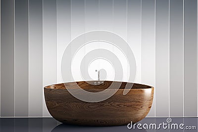 Wood bathtub Stock Photo