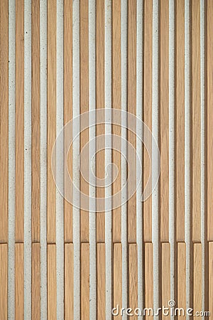 Wood battens wall pattern texture. interior design decoration background Stock Photo