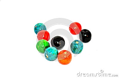 Wood Beads Stock Photo