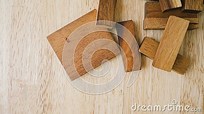 Wood blocks game. Stock Photo