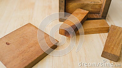 Wood blocks game. Stock Photo