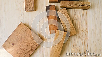 Wood blocks game. Stock Photo