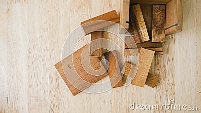 Wood blocks game. Stock Photo