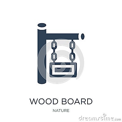 wood board icon in trendy design style. wood board icon isolated on white background. wood board vector icon simple and modern Vector Illustration