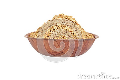 Wood bowl of granola Stock Photo