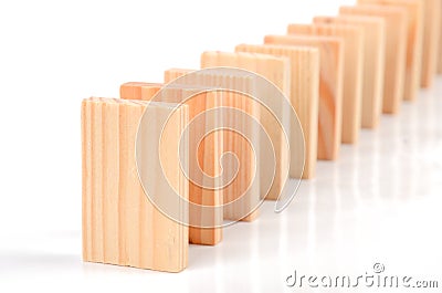 Wood brick Stock Photo