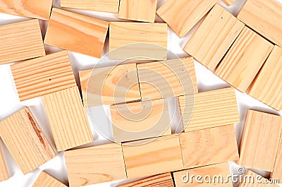 Wood brick Stock Photo