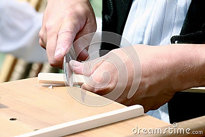 Wood carving Stock Photo