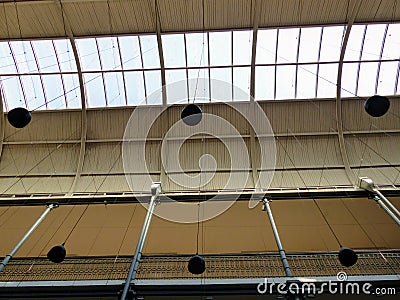 Wood ceiling from an ancient building to Tbilisi in Georgia. Editorial Stock Photo