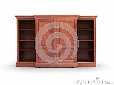 Wood chest furniture Stock Photo