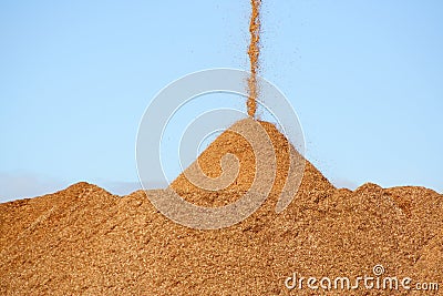 Wood chips Stock Photo