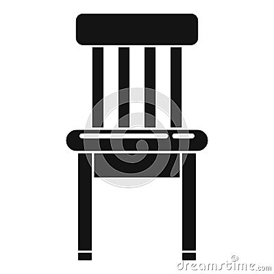 Wood classic chair icon, simple style Vector Illustration