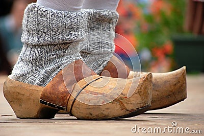 Wood clogs Stock Photo