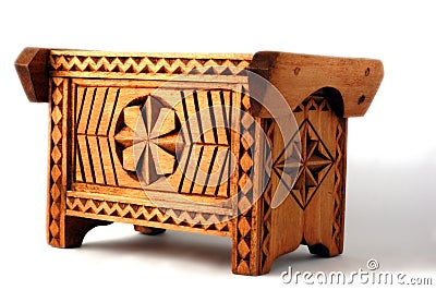 Wood Coffer Stock Photo