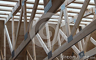 Wood construction Stock Photo