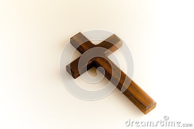 Wood cross Stock Photo