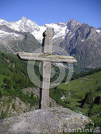 Wood Cross Stock Photo