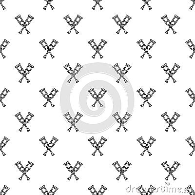 Wood crutches pattern seamless Vector Illustration
