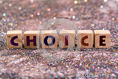 Choice word Stock Photo