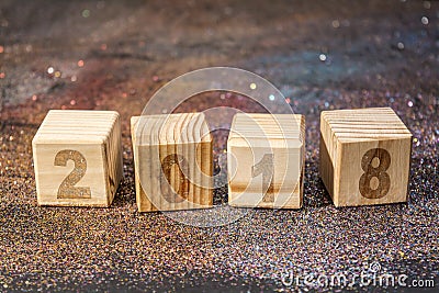 Cubes 2018 Stock Photo