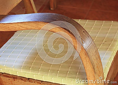 Wood curve corner furniture Stock Photo