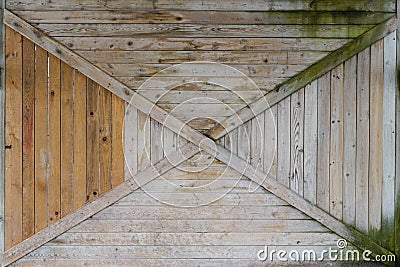 Wood detail fragment gate wooden planks in natural color outdoor Stock Photo