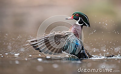 Wood Duck in Pennsylvania Stock Photo