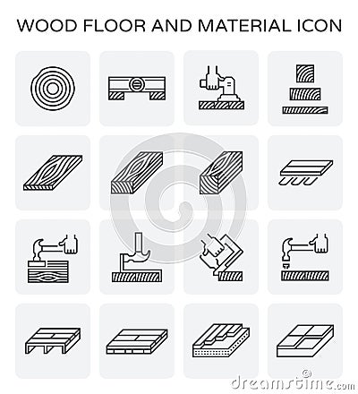 Wood floor icon Vector Illustration