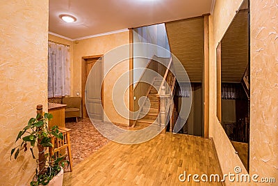 Wood Floored Home Entrance Stock Photo