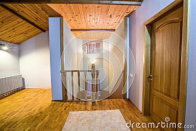 Wood Floored Home Entrance Stock Photo