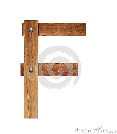 Wood font, wooden plank font letter A to Z, 1 to 10 letters made out of wooden planks Stock Photo