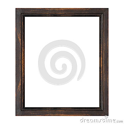 Wood frame isolated on white Stock Photo