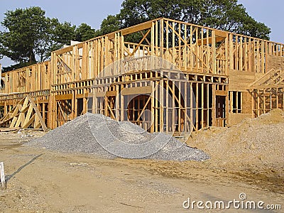 Wood Framing Stock Photo