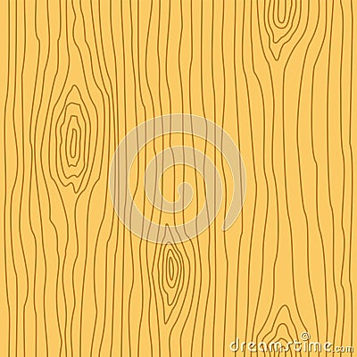 Wood grain texture. Seamless wooden pattern. Abstract line background. Vector Illustration