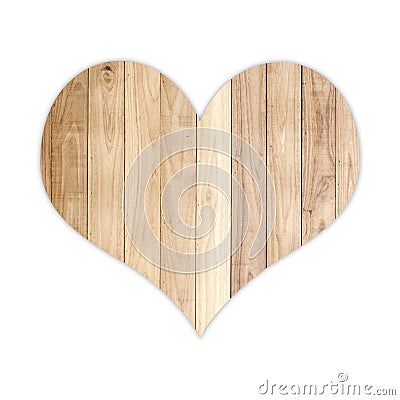 Wood heart shape Stock Photo