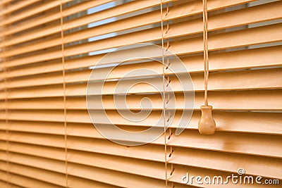 Wood jalousie close up Stock Photo