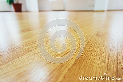 Wood laminate floor Stock Photo