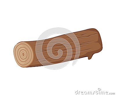 Wood Log Isolated Vector Illustration