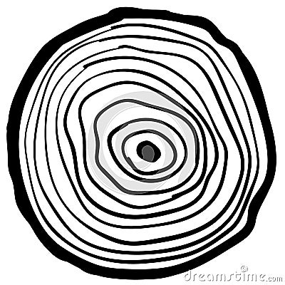 Wood log illustration by crafteroks Vector Illustration