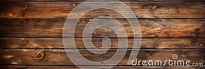 Wood long planks texture background, vintage brown wooden boards of old barn wall. Panoramic wide banner. Theme of rustic design, Stock Photo