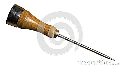 Wood and metal Ice Pick on isolated background high quality Stock Photo