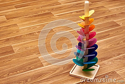 Wood music scale flower Stock Photo