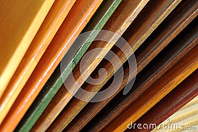 Wood paint samples Stock Photo