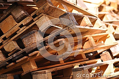 Wood pallet Stock Photo