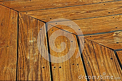 Wood patio floor Stock Photo